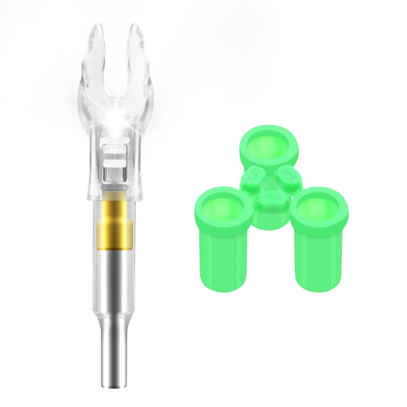 ACDSHOT 6 Pack X Lighted Nocks for Arrows with .204