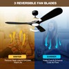 NOPAARD Hemp Rope 52 Inch Smart Ceiling Fan with Light,