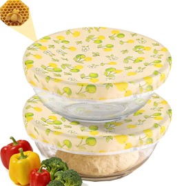 Cubiertas de tazón de cera de abeja para prueba de pan (2 unidades), gorros de ducha de 10/12 pulgadas para pan de masa madre, reutilizable, tela de a