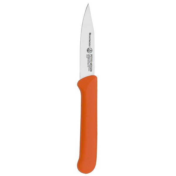 Messermeister 3-Inch Clip Point Parer with Matching Sheath, Orange