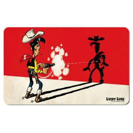 Logoshirt® Lucky Luke I Schneller Als Sein Schatten I Frühstücksbrettchen I Schneidebrett I 23x14cm I spülmaschinenfest & hitzebeständig I Lizenziertes Originaldesign