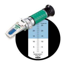 Vee Gee Scientific SX-2 Handheld Refractometer, with Sodium Chloride Scale, 0-28%, +/-0.2% Accuracy, 0.2% Resolution