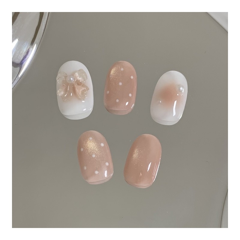[Handmade Nail Tips] Rose Gold✨ Nail Tips - Short Oval