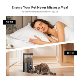 PETULTRA Automatic Cat Feeder: 4L Timed Cats Food Dispenser Programmable 1-6 Meal for Cat and Small Medium Dog- Auto Pet Feeder Easy to Set Up Dual Power Supply with Desiccant Bag| Detachable Washable