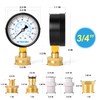 MEANLIN MEASURE 0~100Psi 3/4" Female Water Pressure kit Plus 5