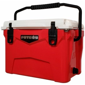 Fatboy Rugged Hard Sided Ice Chest Cooler Red-White 20QT Quart Roto Molded