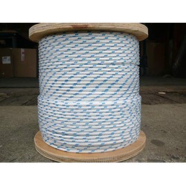 Novabraid XLE Double Braid Dacron Sheet Halyard Line 3/16" x 100' White/Blue