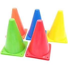 Color Triangle Cones, 7.1 inches (18 cm), Mini, 4 Colors, Set of 16