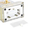 Cello Shaped Music Box with LED Lights Transparent Musical Box