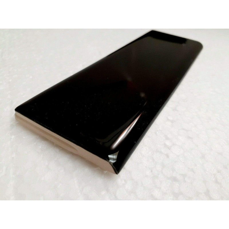 Black 2x6 in Ceramic Tile Bullnose Trim Edge 2 x