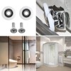 Vokenforu 8 Pcs Shower Door Rollers, Diameter 20mm, White
