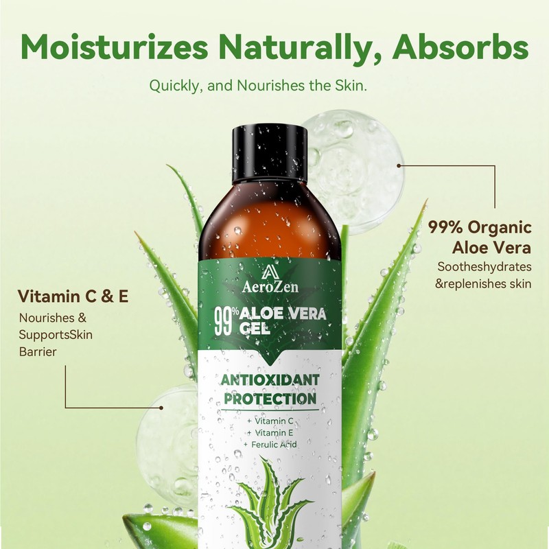 Aero Zen 99% Pure & Natural Aloe Vera Gel -