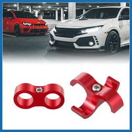 A ABSOPRO AN8 Car Hose Separator Clamp Fuel Line Connector Kit for Oil Fuel Hose Red Aluminum Alloy Item Replacement