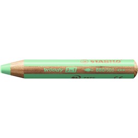 STABILO Woody 3 in 1 Round Pastel Green Multi-talent Pencils Set of 3