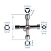 Utility 4-Way Multi-Functional Utilities Keys,Gas Key, 2 Pcs Electric Cabinet