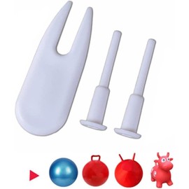 3Pcs White Yoga Ball Air Stopper, Fitness Balls Fitness Jump Horse Horn Balls Air Puller Air Plug Valve Plugs Practical and Attractive Exercise Balls and Accessories