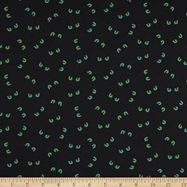 Michael Miller Trick or Treat Cat's Eyes Black, Fabric by The Yard
