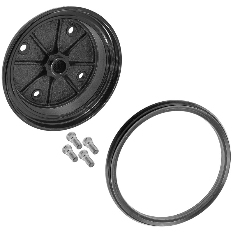 Caltric Front Brake Drum Wheel Hub fits Kawasaki Mule 4010