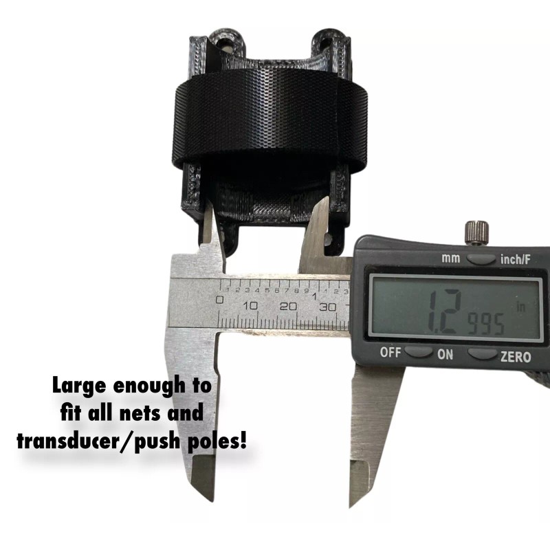 Anglers 3D Outpost Transducer Pole, Net , And Push Pole