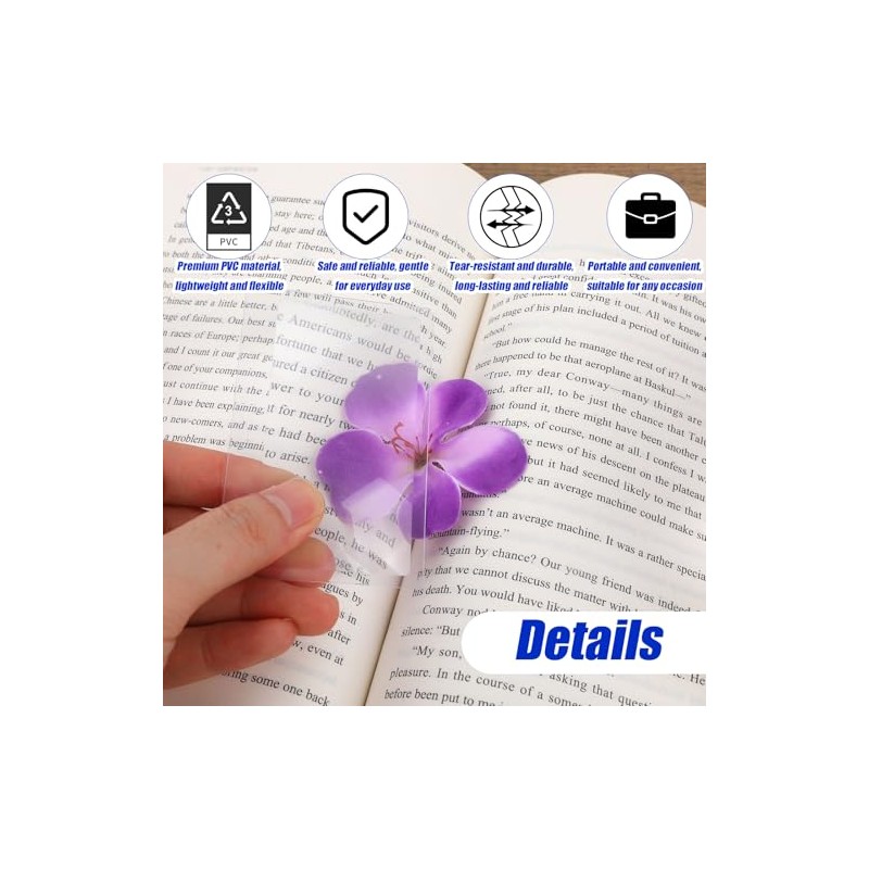8pcs Page Magnifying Sheet for Reading, 4.7x7.1in & 2.2x3.2in 3X