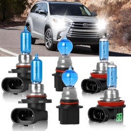 VAMOTA Fit for Toyota Highlander 2011 2012 2013 Headlight Bulbs,9005 High Beam +H11 Low Beam+ PSX26W Fog Lights Halogen Headlight Bulbs Headlamp Replcement Bulb Kit,Plug and Play,6 Pack