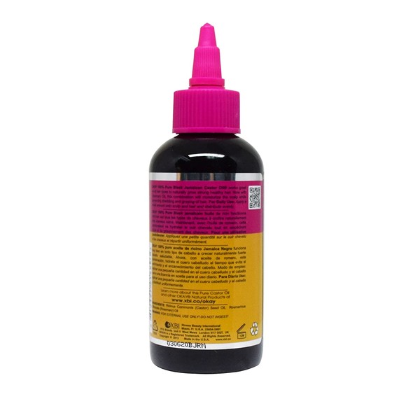 OKAY - Black Jamaican Castor Oil with Rosemary - For All Hair Types - Grow Strong Healthy Hair - Soothing100% Pure - 4 oz
