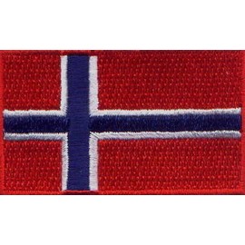Unbranded Norway Flag Embroidered Patches 2.5"x1.5"  iron-on