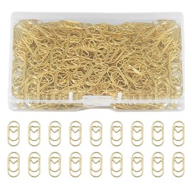 Pack of 200 Paper Clips Heart Mini Metal Clips with Clear Storage Case for Office Classroom Wedding Postcard Binding Document (Gold)