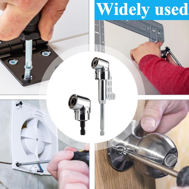 JISRKP Right Angle Drill Attachment, 2PCS, 90 Degree, 1V, Metal,