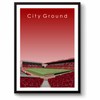 GroundDesigns NOTTINGHAM FOREST Football Gift CITY GROUND Stadium Art Unframed