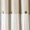 Lush Decor Linen Button Shower Curtain, 72" W x 72"