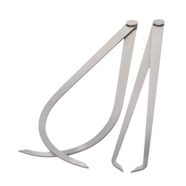 Utoolmart 250mm / 9.8-inch Inside and Outside Caliper, Straight Leg, Firm Joint, Stainless Steel Inside Caliper, Measuring Tools for Carving, Shaping, Clay Sculpture 1 Pcs