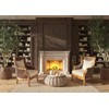 Loccor 6x4ft Fabric Living Room Fireplace Backdrop Interior White Fireplace