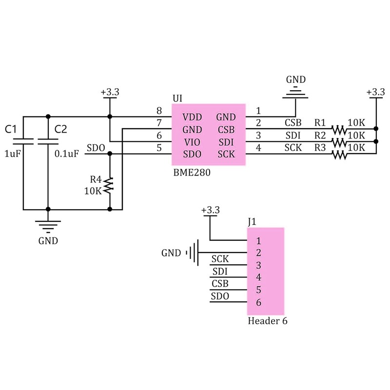 Qoroos 1PC BME280 3.3V Sensor Module Atmospheric Pressure Temperature Humidity