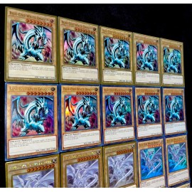 YUGIOH 100 CARDS LOT • BLUE-EYES WHITE DRAGON • SECRET & ULTRA RARES • NM
