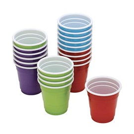 KOLORAE MINI CUPS - MINI DISPOSABLE COLOR SHOT GLASSES! 2 OZ ASSORTED COLOR MINI SHOT GLASSES, PERFECT FOR ANY OCCASION - AVAILABLE IN A SET OF 20 OR 120 MINI CUPS! (20)