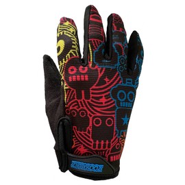 ZippyRooz Toddler & Little Kids Full Long Finger Bike Gloves (Robots, Little Kids Large (5-6))