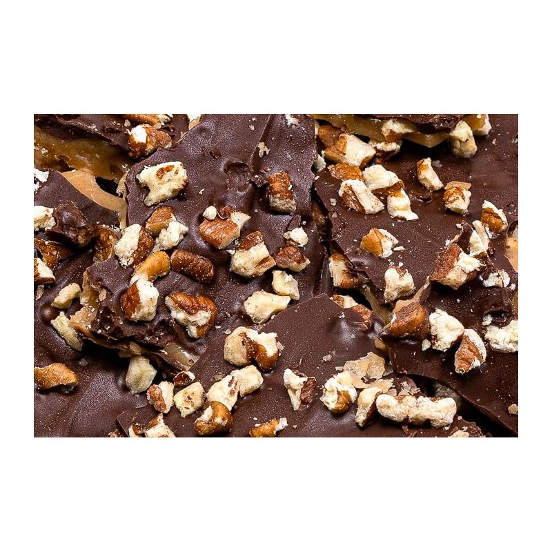 Dark Chocolate Pecan Toffee 12 oz Gift Tin | Millican