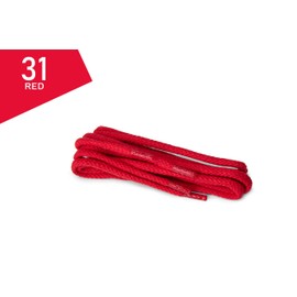 Kaps 1 Pair of High Quality Round Shoelaces, Durable Shoe Laces Made of 100% Cotton, 31-Red