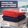 NOAH VERDE Bedspread Waffle Pique: Red, Sofa Blanket: 120 x
