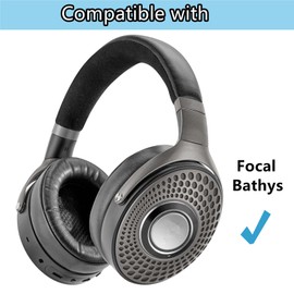 TaiZiChangQin Bathys Headband Cover Replacement Compatible with Focal Bathys High Fidelity Bluetooth Noise Cancelling Headphones Head Band Protector Pads Fabric Black