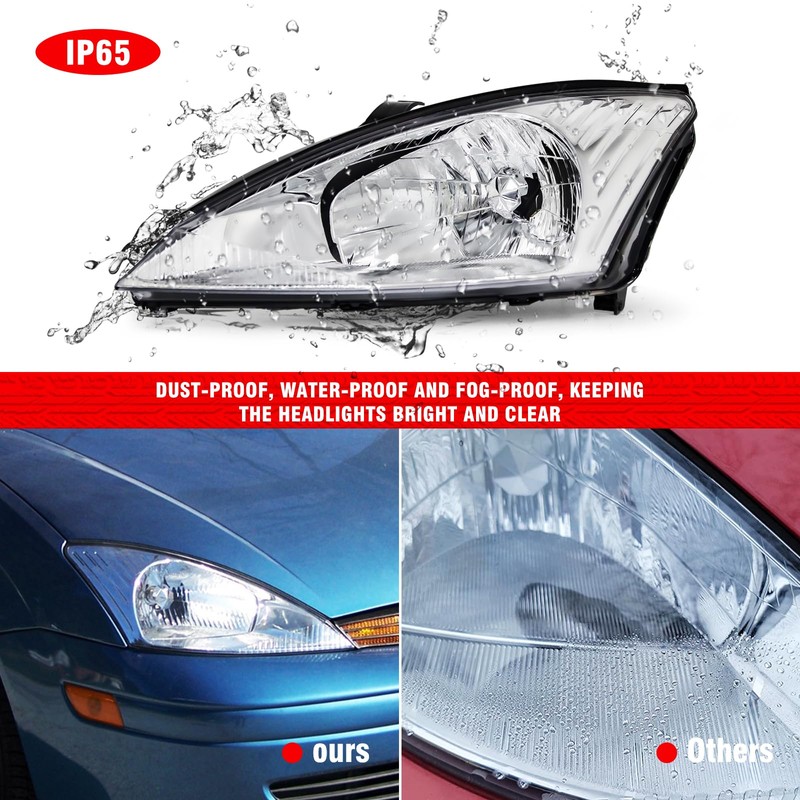 ADCARLIGHTS for Ford Focus 2000-2004 Headlight Assembly for 2000 2001