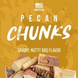 FOGO Pecan Wood Chunks for Grilling and Smoking, Sweet Nutty BBQ Flavor for Charcoal and Gas Grills, Made in USA, 3.85 lb Bag, 4-Pack