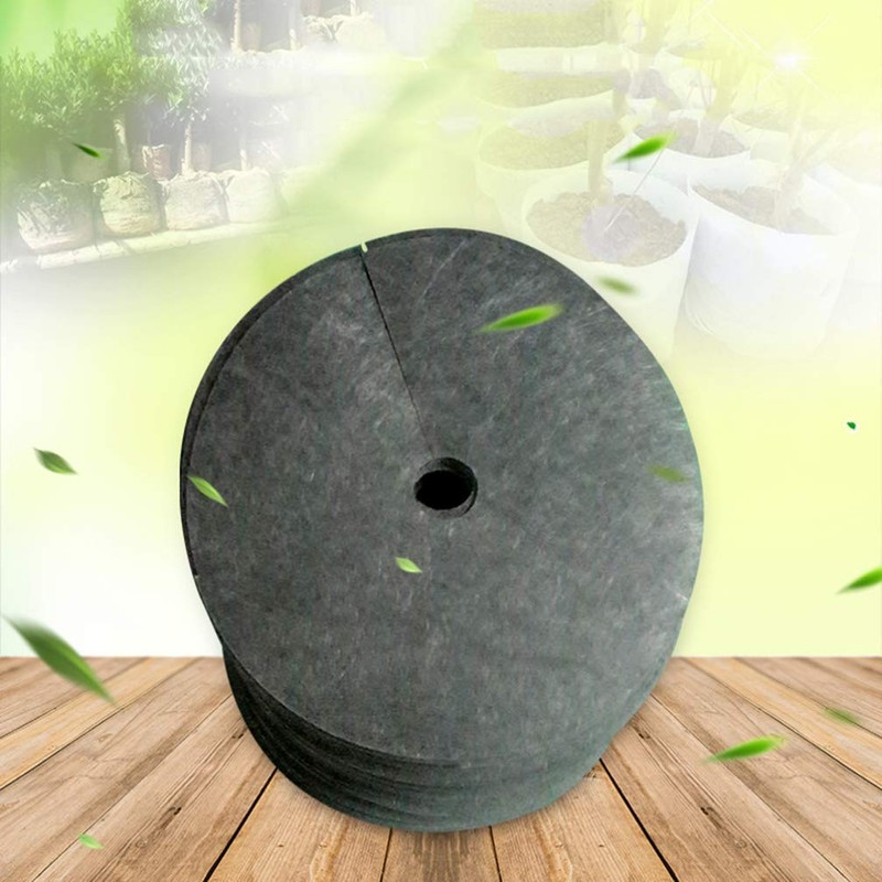 DOITOOL Pack of 20 Garden Weed Mats Biodegradable Mulching Ring