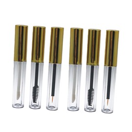 6pcs Sub Bottles Liner Waterproof Mascara Clear Mascara Collection Brow Mascara Clear Makeup Accessories Cosmetic Bottles Lip Gloss Tubes Empty Makeup Bottles Makeup Tubes Golden minkissy
