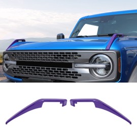 SQQP Engine Hood Hinge Cover Compatible with 2021-2026 Ford Bronco,Trail Sights Trim 2Pcs Kit Exterior Decorative Accessories(Purple)