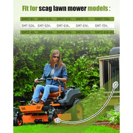 Dunyhludx Seat Stop Cable Fit for SCAG Lawn Mower SMST-61 SMST-61A SMST-61V SMST-72 SMST-72A SMT-52A SMT-52V SMT-61A Replace 48566 Black Cable, Seat Stop