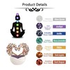 GEHECRST 7 Chakra Healing Crystal Tree Heart Shape Crystal Gemstone