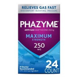 Phazyme Phazyme Maximum Strength 250 mg Anti-Gas Softgels 24 Count (Pack of 5)