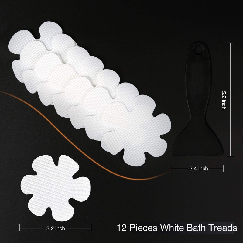 Secopad Bathtub Stickers Non-Slip, Safety Shower Treads Adhesive Appliques with